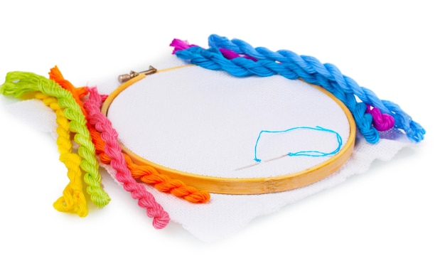 kolorowy tamborek do wyszywania